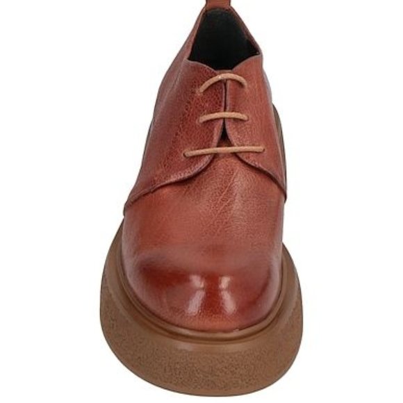 NWT 1725.A women's tan brown platform laced shoes. Made in Italy. NWT in box - Picture 3 of 6